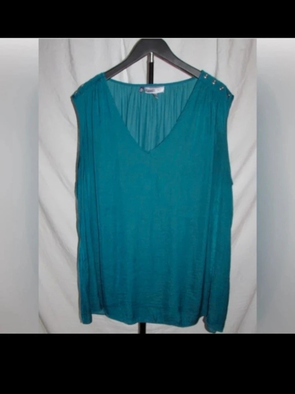 Jennifer Lopez Teal V-Neck Sleeveless Tank Size Xxx